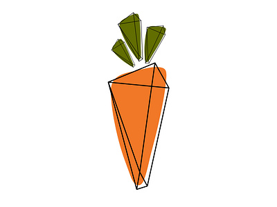 Carrot. Flat vector illustration.