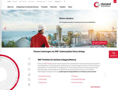 Webdesign Christof Industries branding and identity corporate design corporate identity web design