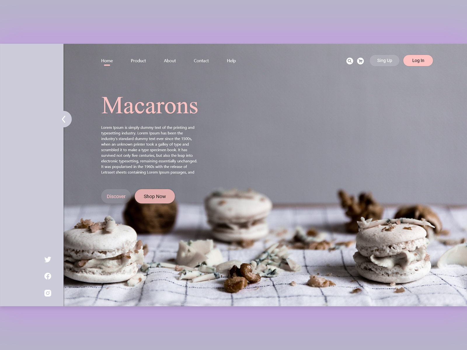 Yummy Macarons- Landing page