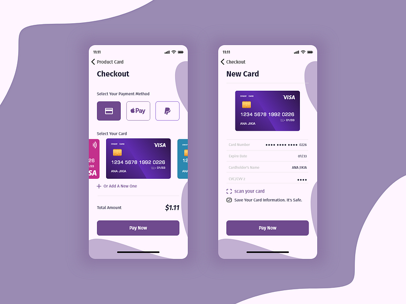 Credit Card Checkout Form #dailyui #002 by Aine on Dribbble