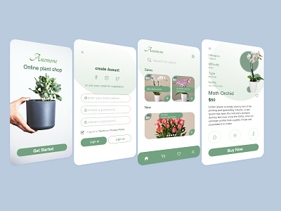 Online plant app design app application design buy design figma plant plant shop shop sign in sign up ui uiux ux xd