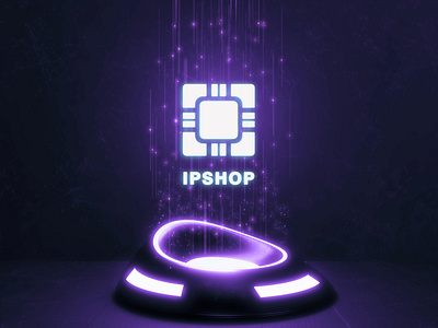 IP Shop Logo Mockup Design