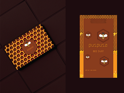 Puspusa bee branding design graphic design honey illustration illustrator jar logo logo design logo designer minimal ui vector