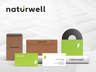 Naturwell brand brandbook branding business cards corporate design dtp identity logo matress nature print visual identity
