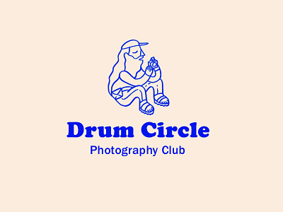 Drum Circle Photo Club 35mm drum circle enamel pin zine