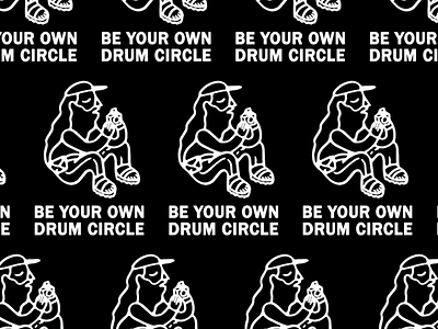 Cover the earth be your own drum circle bodega culture hydration namaste screenprint slap tag sticker