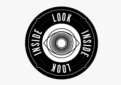 look inside sticker