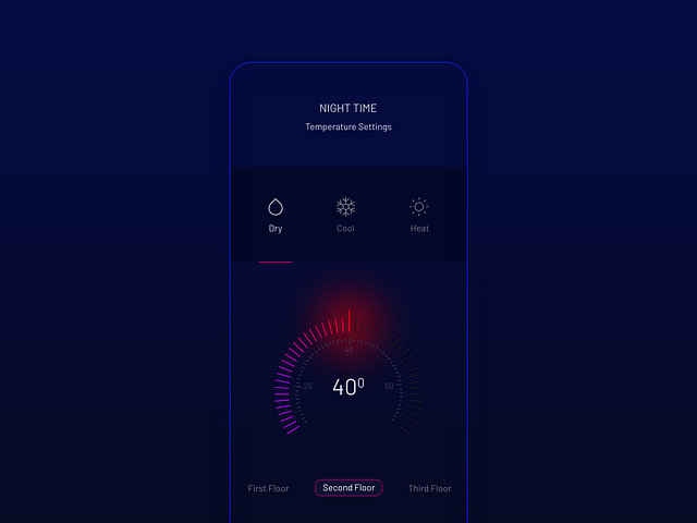 Temperature Tracker UI by Lijo Joseph on Dribbble