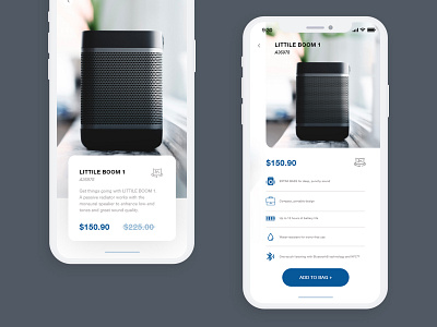 Daily UI #3 app app concept appdesign bluetooth branding cart design dribbleers ecommerce icon minimal onlineshop shop shop app speaker ui uidesigner ux vector