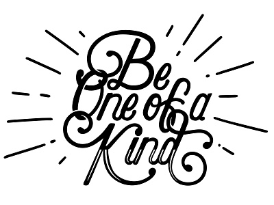 Be One of a Kind Wall Art design handlettering illustrator lettering procreate typography vector