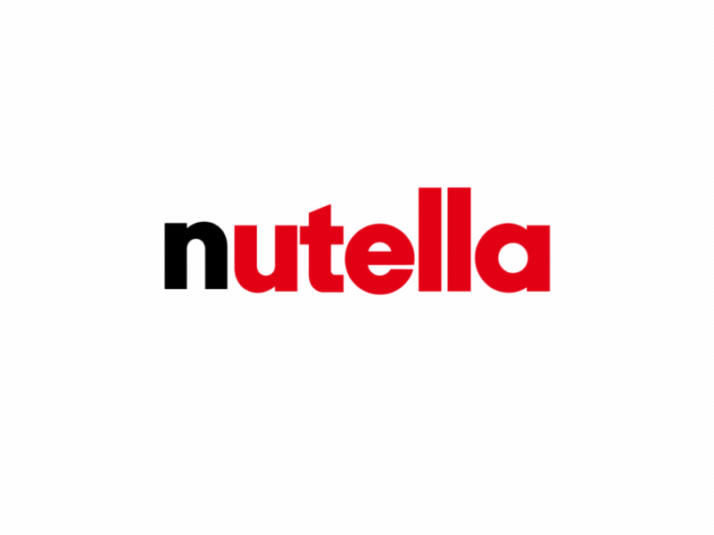 Nutella Logo Animation 2danimation chocolate logoanimation nutella