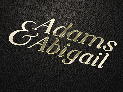 Adams & Abigail - Wordmark branding challenge daily logo daily ui dailyui illustration logo luxury logo