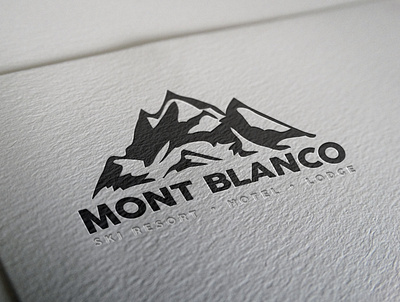 Mont Blanco - Ski Resort Logo branding challenge daily logo design icon illustration logo typography vector