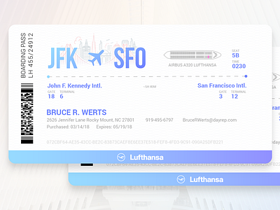 Boarding Pass - Daily UI #024