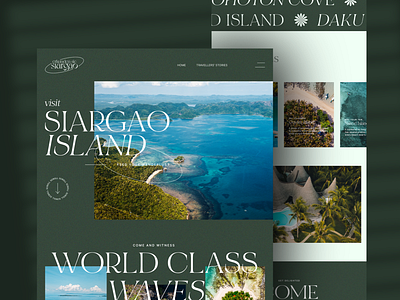 erkunden sie siargao · Travel Agency Landing Page app design graphic design landing page logo travel website typography ui ui design web design website design