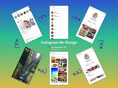 Instagram Remake (by Gavriel S.W) app branding design design app designs illustration instagram redesign remake ui ui ux ui design uidesign uiux ux