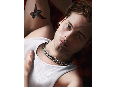 5SOS - Luke Hemmings - Digital Painting digital digital art digital illustration digital painting drawing illustraion painting photoshop photoshop art realism realistic drawing