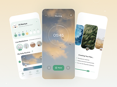 Mental Health App app blur design mental app mobile app ui ui ux wellness app
