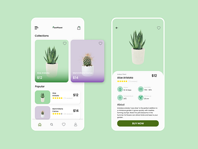 E-commerce Shop - DailyUI #012 daily ui 012 daily ui challenge dailyui figma minimalist mobile app design mobile ui plant app ui ui design