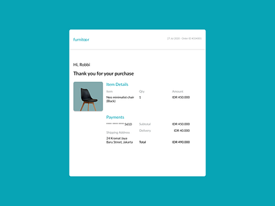 Email Receipt - DailyUI #017