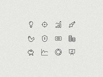 Finance Icon - Outline finance icon icon iconography