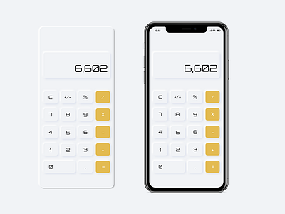 Neumorphism - Calculator Daily UI 004