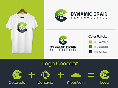Dynamic Drain Technologies colorado dynamic letter c logo modern mountain technologies