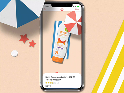 Target App Concept add to cart advertising app design daily ui daily ui challenge daily ui challenge 012 dailyui dailyuichallenge dailyuichallenge012 ecommerce illustration online shopping shopping sunscreen target ui uidesign