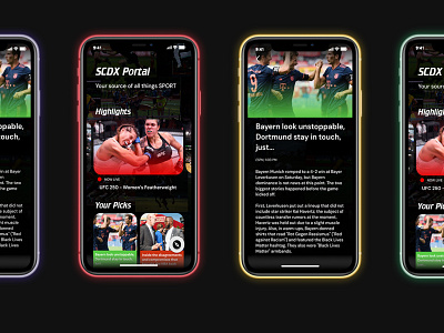 Sport App UI news app sport app sports ui user experience user interface ux