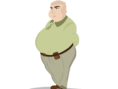 Fat Man Illustration design illustration vector