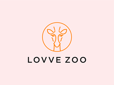 LOVVE ZOO branding giraffe logo design zoom
