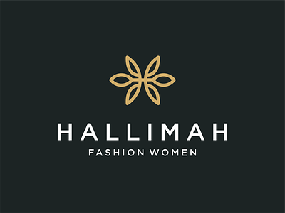 HALLIMAH fashion logo beauty beauty logo branding fashion style women