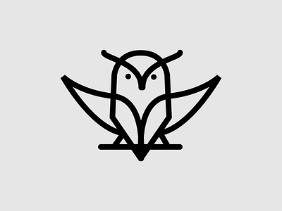 owl monoline logo branding designs logo monoline owl
