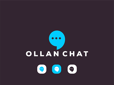 ollan chat branding chat connection internet logo