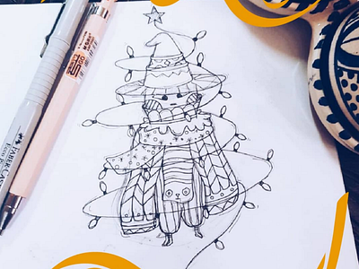 Merry Quarrantine Christmas Character art character chrostmas cute design digutal happy illustration merry pencil quarrantine sketch sketchbook thanksgiving trend trendy wizard