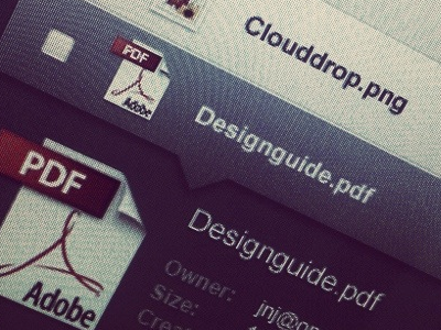 A cloud filemanager interface ui