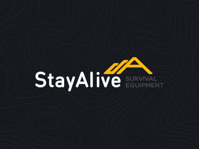 StayAlive Logo equipment extreme logo mountain nature outdoor survival