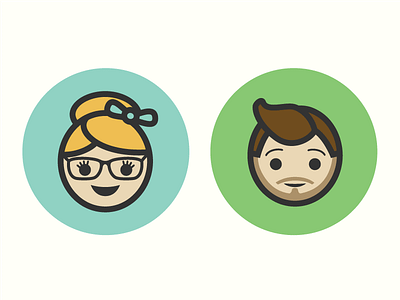 New Personal Icons For Me and My Husband blue boy girl green icon people profile