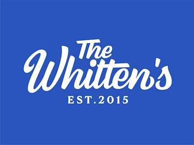 "The Whitten's" Lettering blue clean design hand lettering lettering logo mark script type vector vintage
