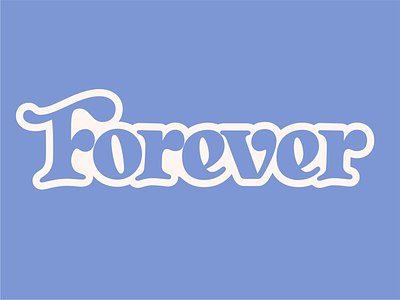Forever blue fun hand lettering lettering serif type vector