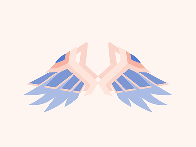 Angelic Shoulder Pauldrons armor clean design digital flat icon illustration minimal nerd vector