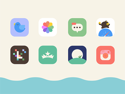 Nook Phone Icons animal crossing clean color cute fun icon icons iphone minimal minimalist nook ui vector