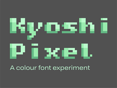 Kyoshi Pixel Font color digital font font design game nerd pixel type typeface typography