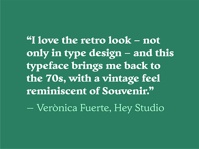 A review of Avona Serif 70s font fonts green retro type typedesigner typeface typography vintage