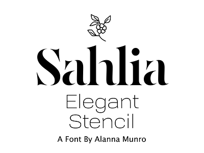 Sahlia, And Elegant Stencil Font elegant floral flower font fonts icon line art stencil type type designer typeface typography