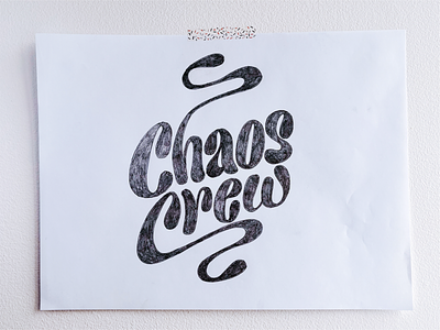 Chaos Crew Sketch hand drawn hand lettered kids lettering letters pencil sketch