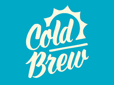 Cold Brew coffee hand lettering lettering script summer sun sunrise vector