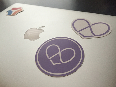 I Love Lambda Sticker heart lambda logo purple sticker