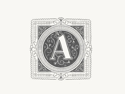 Ornamental A a apple pencil decorative ipad letter lettering line drawing ornamental pencil sketch stamp