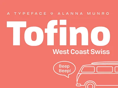 Tofino Pro Now Available! font surfing type design red typeface van volkswagon west coast